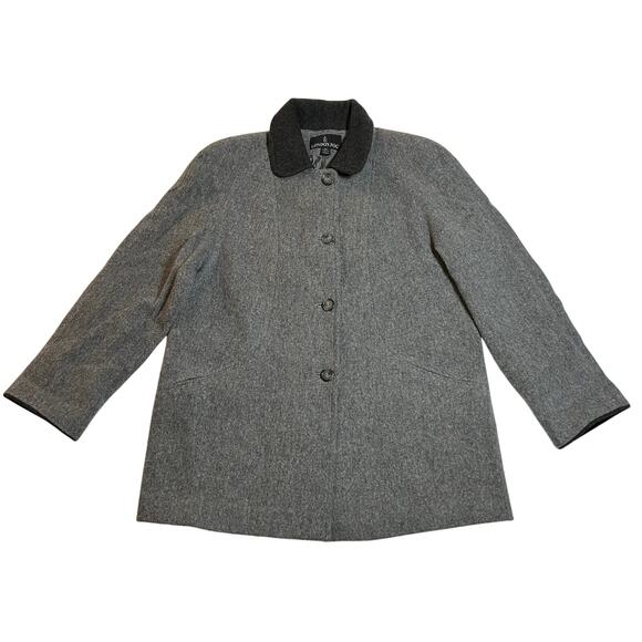 Vintage London Fog Wool Blend Peacoat Size 10 Petite Outerwear Minimalist - Picture 1 of 9